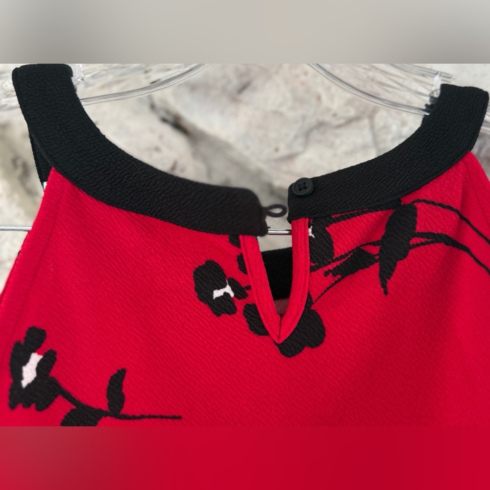 The Children’s Place | Girls Red & Black Sleeveless Floral Dress, Size 16, NWT - Picture 5 of 12
